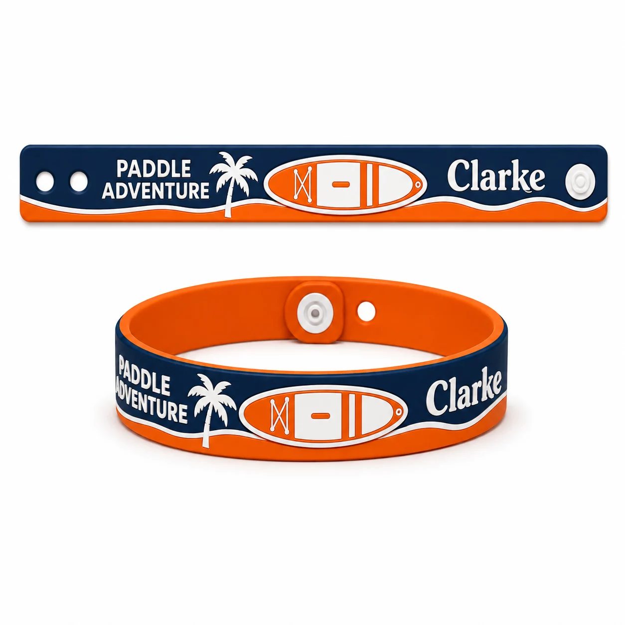 Pulsera azul y naranja Paddle Adventure Clarke